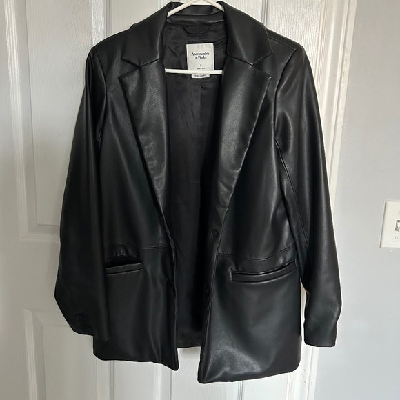 Abercrombie Leather Blazer - Picture 1 of 4